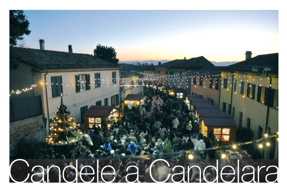 Cartolina festa delle Candele a Candelara